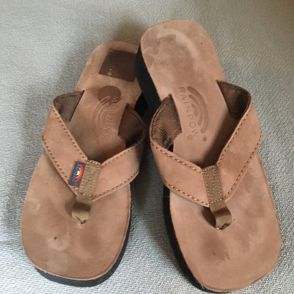 Women’s rainbow flip flops